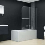 Vidaxl douchewand inklapbaar 2 panelen 95x140 cm esg