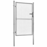 Vidaxl tuinpoort gegalvaniseerd staal 105x125 cm zilver
