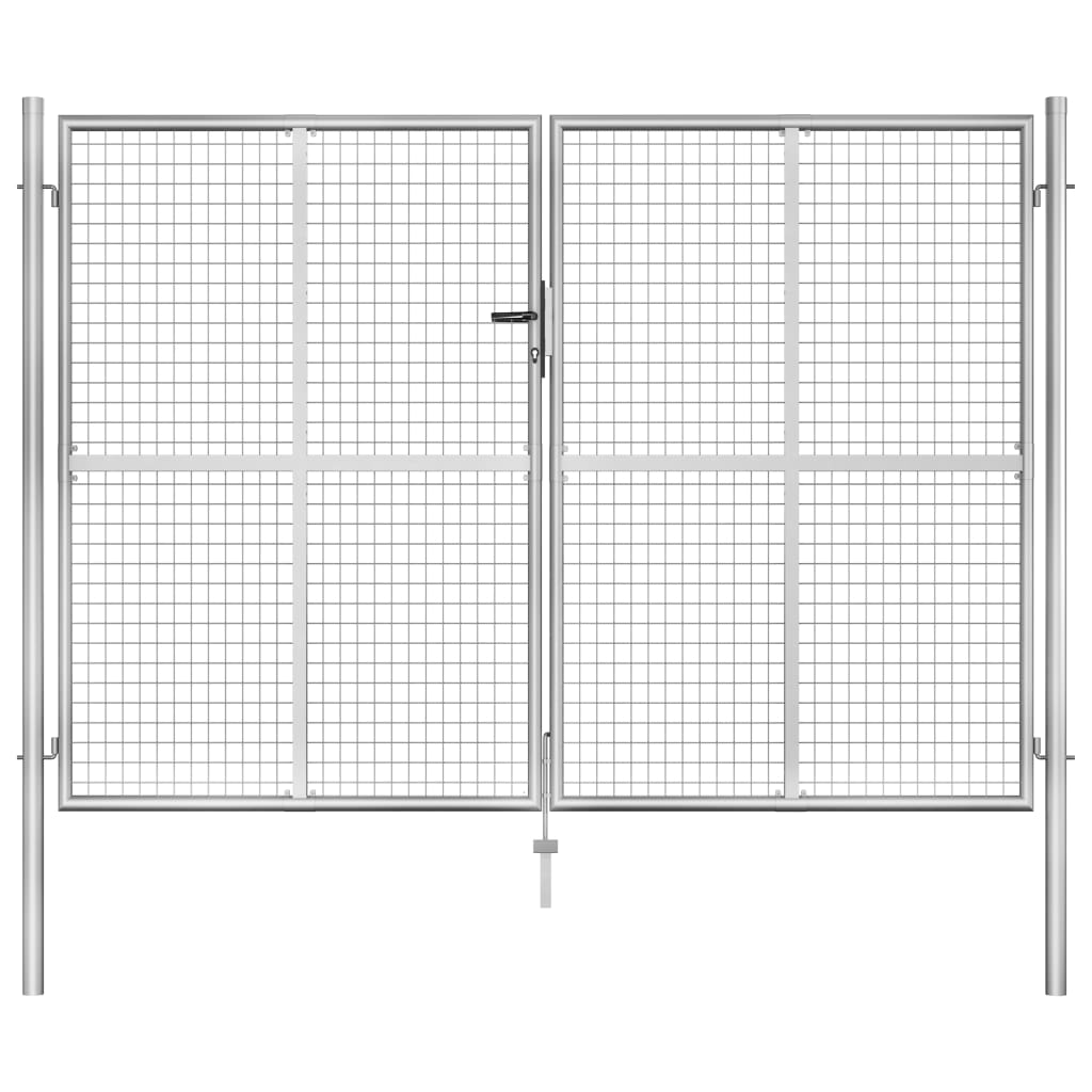 VIDAXL -Anschluss 306x225 cm verzinkter Stahl Silber gefärbt