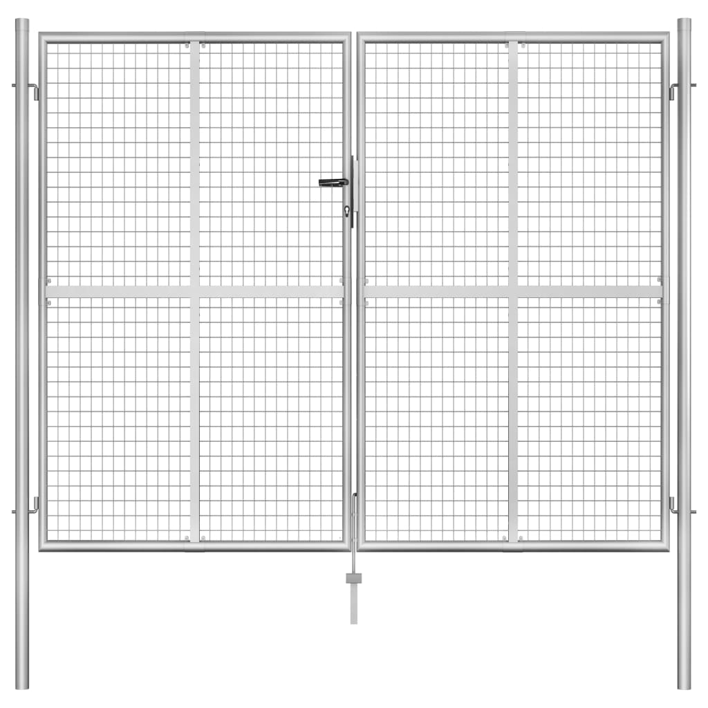 Port vidaxl 306x250 cm ocynkowana stalowa srebrna kolorowa