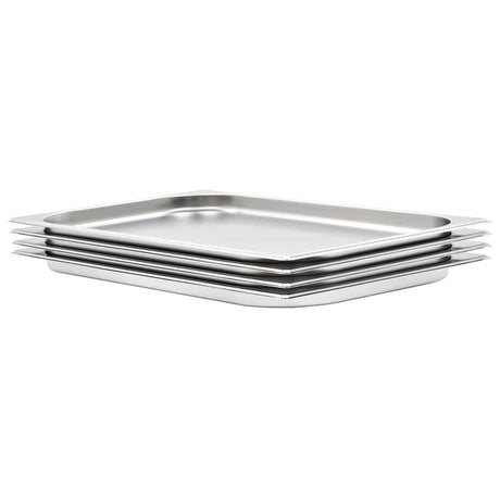 Vidaxl gastronormbakken 4 st gn 1 1 20 mm roestvrij staal