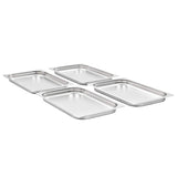 Vidaxl gastronormbakken 4 st gn 1 1 40 mm roestvrij staal