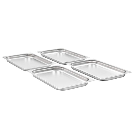 Vidaxl gastronormbakken 4 st gn 1 1 40 mm roestvrij staal
