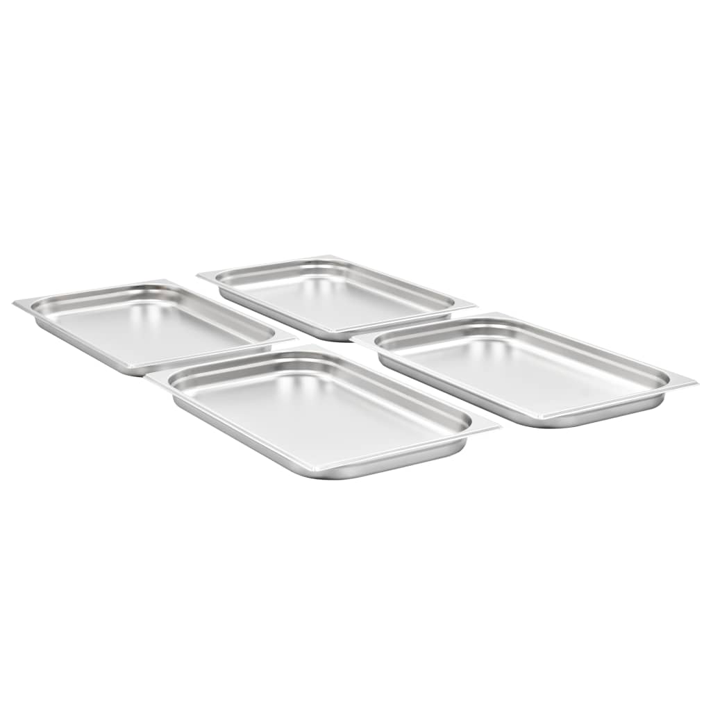 Vidaxl Gastronormbakken 4 pcs GN 1 1 40 mm stainless steel