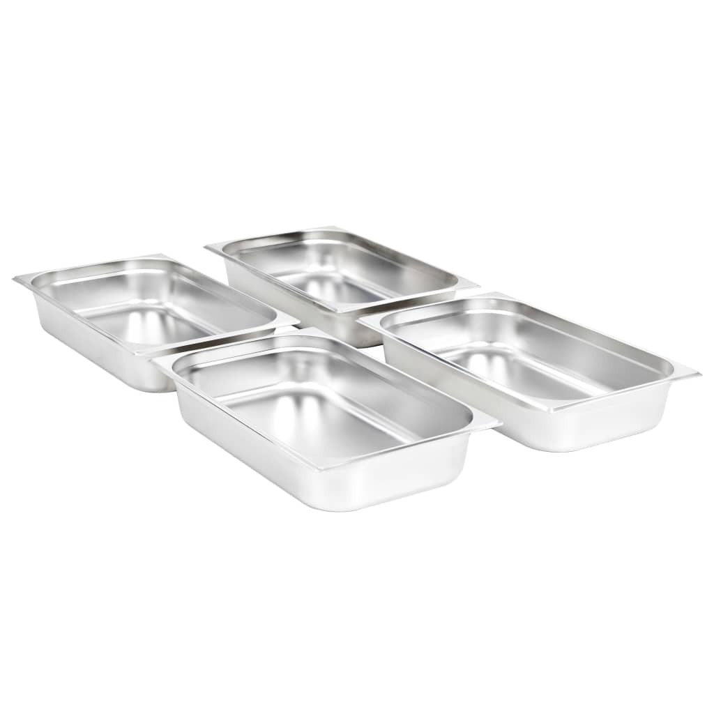 Vidaxl Gastronormbakken 4 pcs GN 1 1 100 mm stainless steel