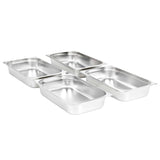 Vidaxl Gastronormbakken 4 pezzi GN 1 1 100 mm in acciaio inossidabile