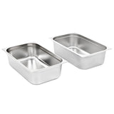 Vidaxl gastronombakken 2 pcs Gn 1 1 150 mm nerjavno jeklo