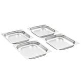 Vidaxl Gastronormbakken 8 PC GN 1 2 40 mm in acciaio inossidabile