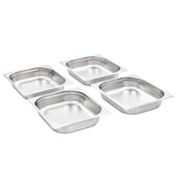 Vidaxl Gastronormbakken 4 PCS Gn 1 2 65 mm de acero inoxidable