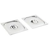 Vidaxl Deckel 2 PCs für GN 1 2 Skalen Edelstahl