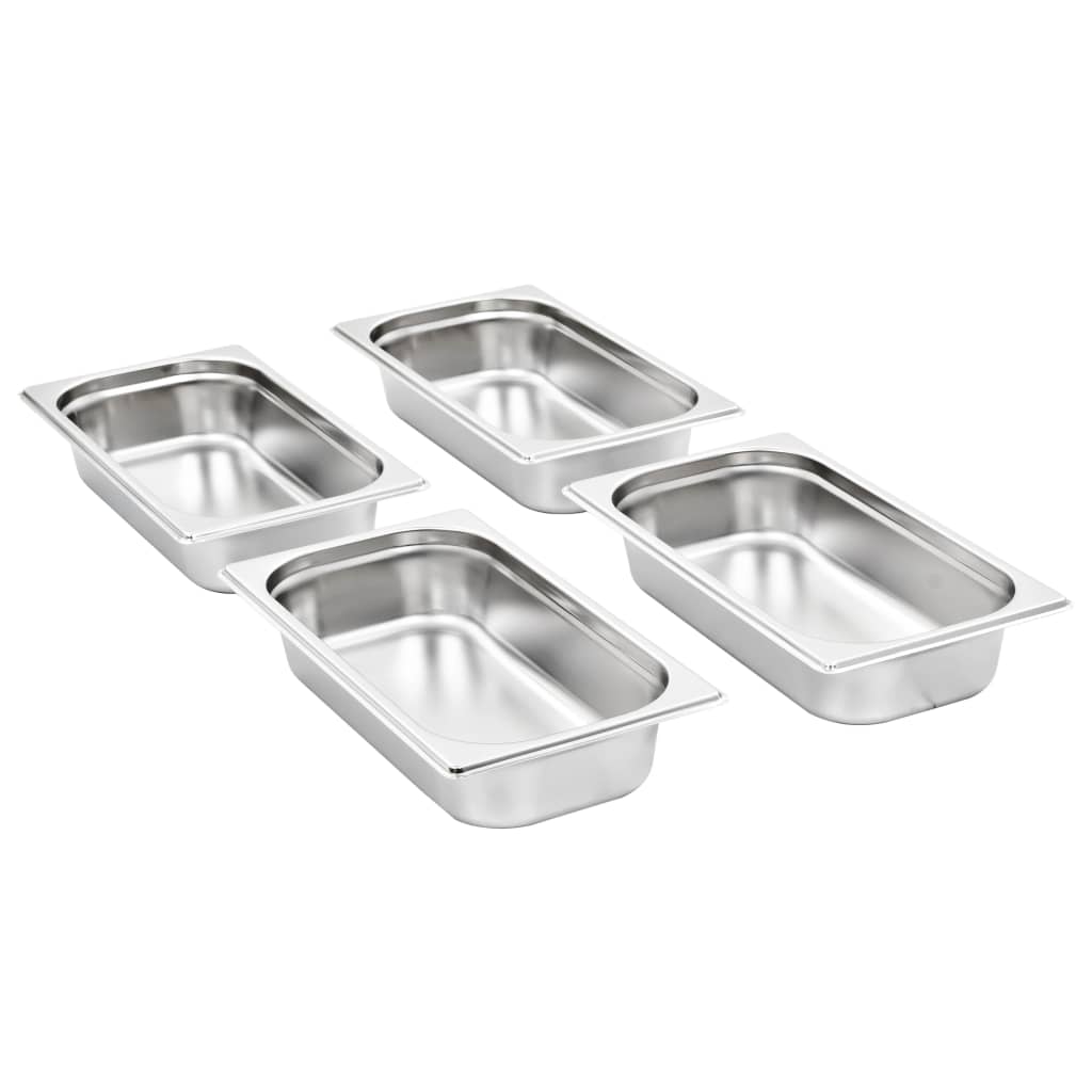 Vidaxl Gastronormbakken 8 PC GN 1 3 65 mm stal nierdzewna