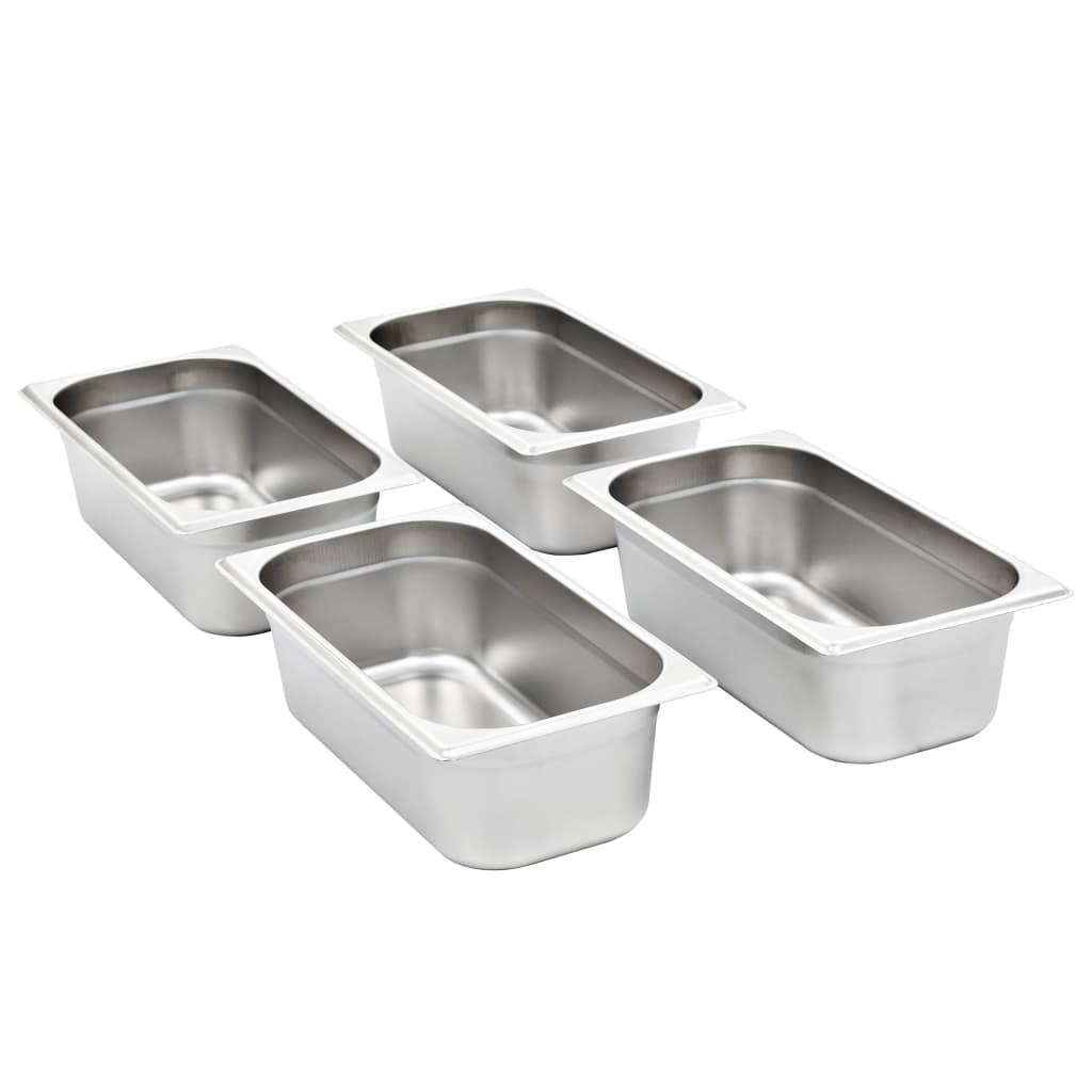 Vidaxl Gastronormbakken 8 pc gn 1 3 100 mm stainless steel