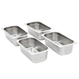 Vidaxl Gastronormbakken 8 pc gn 1 3 100 mm stainless steel