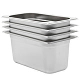 Vidaxl gastronormbakken 4 st gn 1 3 150 mm roestvrij staal