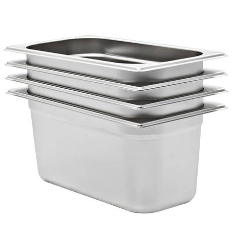 Vidaxl gastronormbakken 4 st gn 1 3 150 mm roestvrij staal