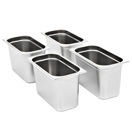 Vidaxl gastronormbakken 4 st gn 1 3 200 mm roestvrij staal