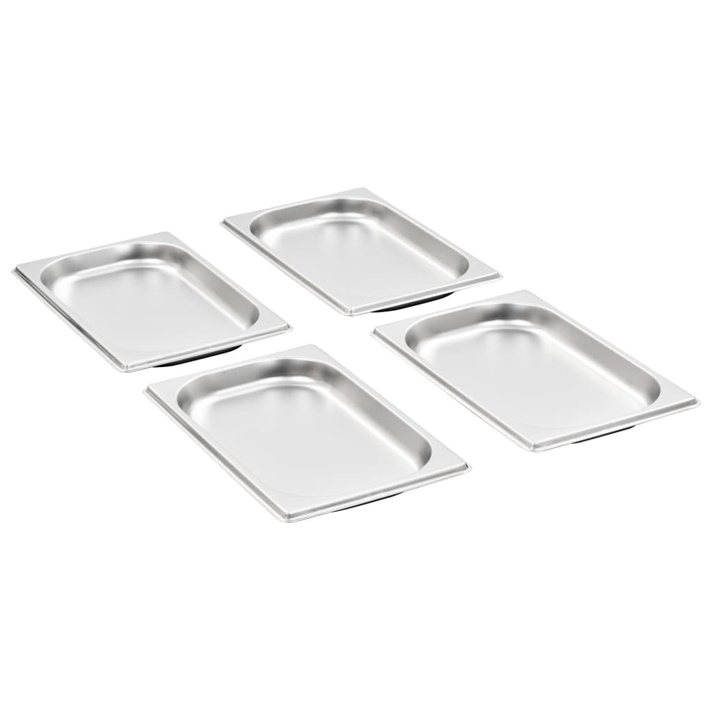 Vidaxl Gastronorbakkakken 12 PC GN 1 4 4 mm Edelstol