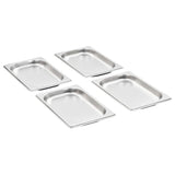 Vidaxl Gastronorbakkakken 12 PC GN 1 4 4 mm Edelstol