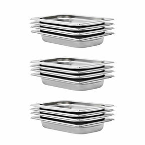 Vidaxl gastronormbakken 12 st gn 1 4 40 mm roestvrij staal