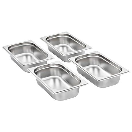 Vidaxl gastronormbakken 8 st gn 1 4 65 mm roestvrij staal