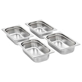 Vidaxl Gastronormbakken 8 PC GN 1 4 65 mm in acciaio inossidabile