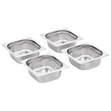 Vidaxl gastronormbakken 12 st gn 1 6 65 mm roestvrij staal
