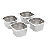 Vidaxl Gastronormbakken 12 PC GN 1 6 100 mm rustfritt stål