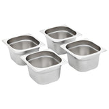 Vidaxl gastronormbakken 12 st gn 1 6 100 mm roestvrij staal