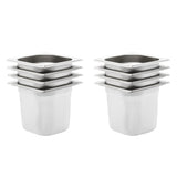 Vidaxl gastronormbakken 8 st gn 1 6 150 mm roestvrij staal