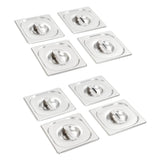 Tapa Vidaxl 8 PCS para Gn 1 6 Escamas Acero inoxidable