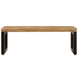 Vidaxl salontafel 100x50x35 cm massief mangohout en staal