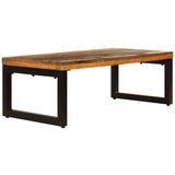 Vidaxl salontafel 100x50x35 cm massief gerecycled hout en staal