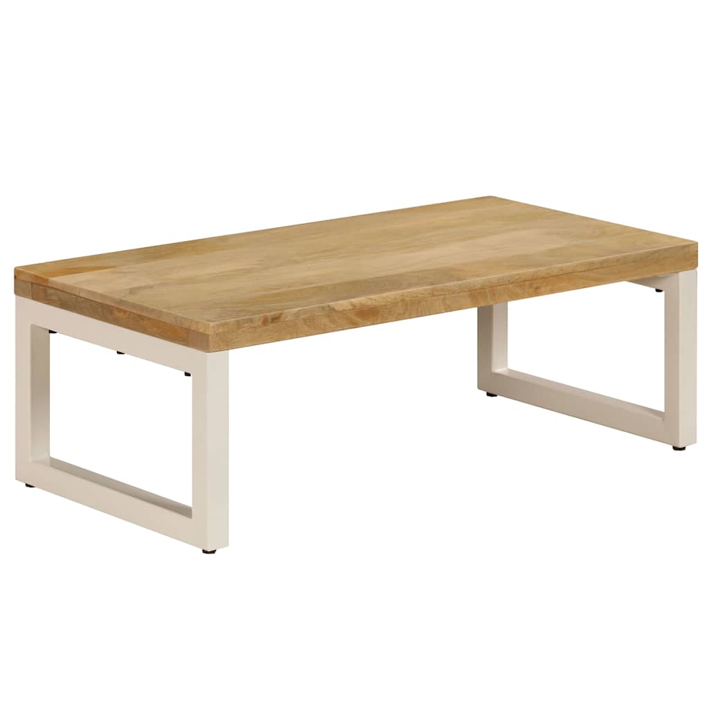 Vidaxl salontafel 100x50x35 cm massief mangohout en staal