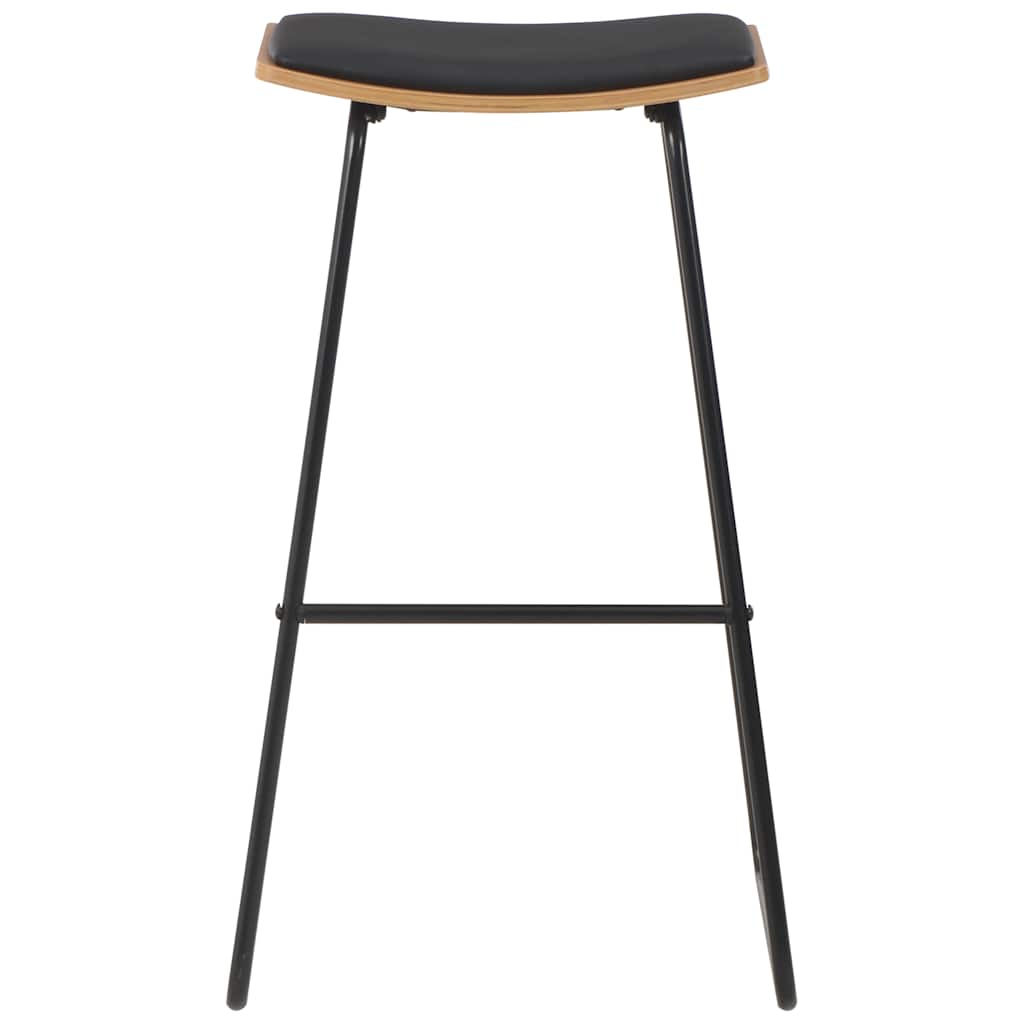 Vidaxl barstoelen 2 st kunstleer zwart