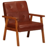 Vidaxl fauteuil echt leer bruin
