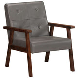 Vidaxl fauteuil echt leer grijs