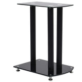 VidaXL Speaker standaard 2 st aluminium veiligheidsglas zwart