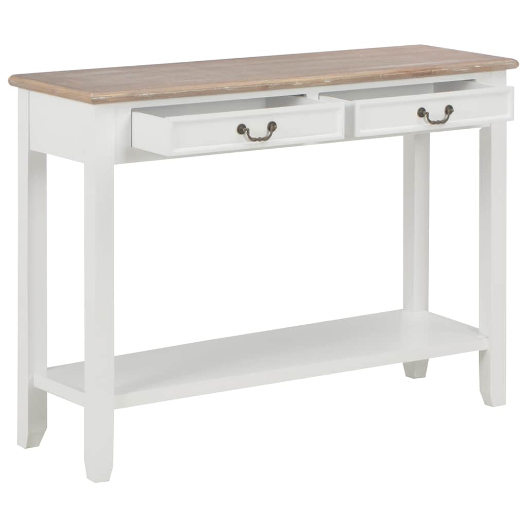 Vidaxl wandtafel 110x35x80 cm hout wit