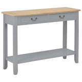 Vidaxl wandtafel 110x35x80 cm hout grijs