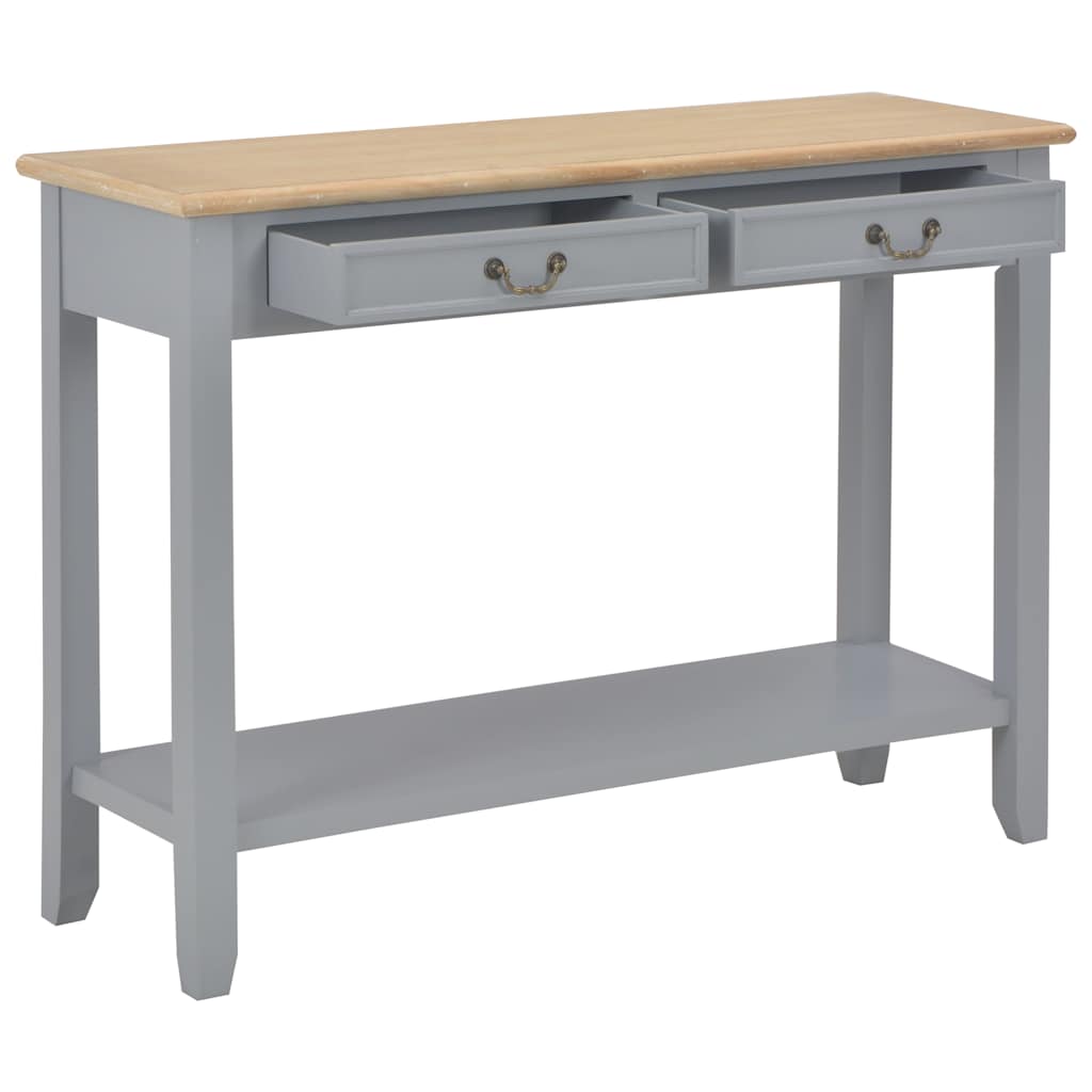 Vidaxl wandtafel 110x35x80 cm hout grijs