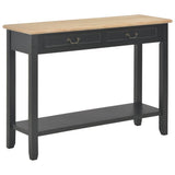 Vidaxl wandtafel 110x35x80 cm hout zwart