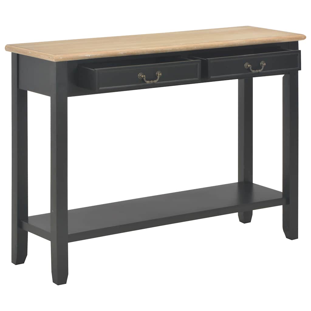 Vidaxl wandtafel 110x35x80 cm hout zwart