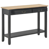 Vidaxl wandtafel 110x35x80 cm hout zwart