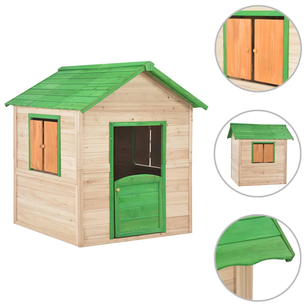 Vidaxl Children's Playhouse Vurenhout Green