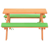 Vidaxl kinderpicknicktafel met banken 89x79x50 cm massief vurenhout