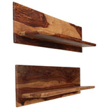 Vidaxl wandschappen 2 st 118x26x20 cm massief acaciahout