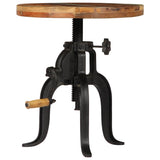 Vidaxl bijzettafel 45x(45-62) cm massief sloophout en gietijzer