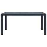 Vidaxl tuintafel 150x90x72 cm rattan-look kunststof antraciet