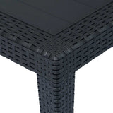 Vidaxl tuintafel 150x90x72 cm rattan-look kunststof antraciet