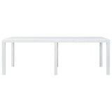 Vidaxl tuintafel 220x90x72 cm rattan-look kunststof wit